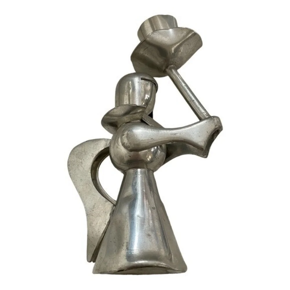 Vintage Banka Tin Angel Candlestick Candle Holder 6